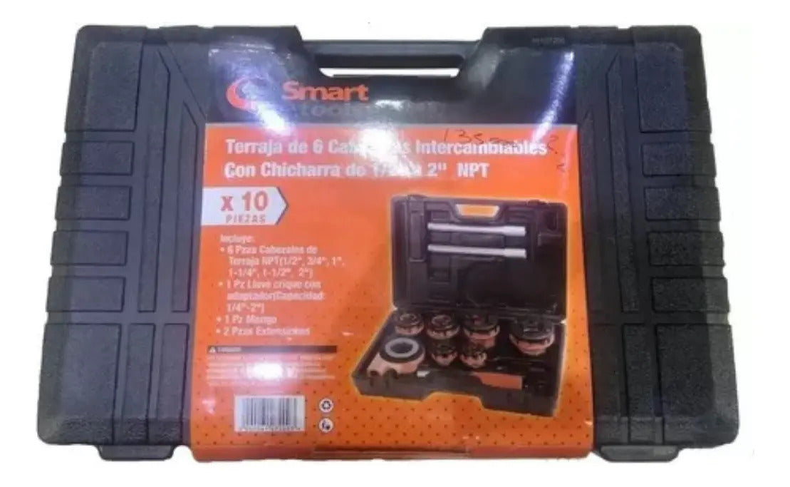 Juego Terraja 1/2'' a 2'' Rosca NPT 9pz