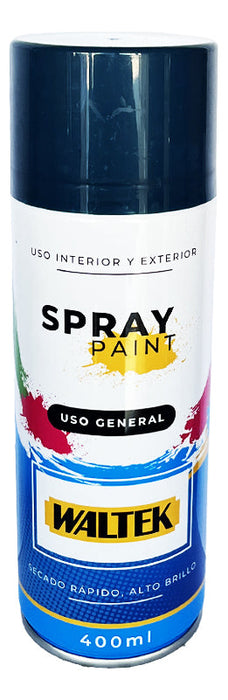Pintura Spray Azul Acero Uso Gral 400ml Waltek