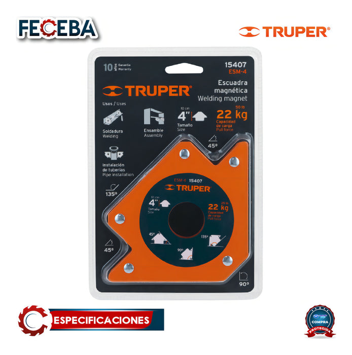 Escuadra Magnética Precisa Para Soldar De 102mm Truper