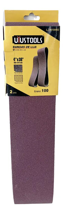 Bandas de Lija 2pcs 4" x 36" 100#