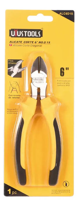 Alicate Pinza De Corte 6 Pulgadas 15cm Uyustools Amarillo