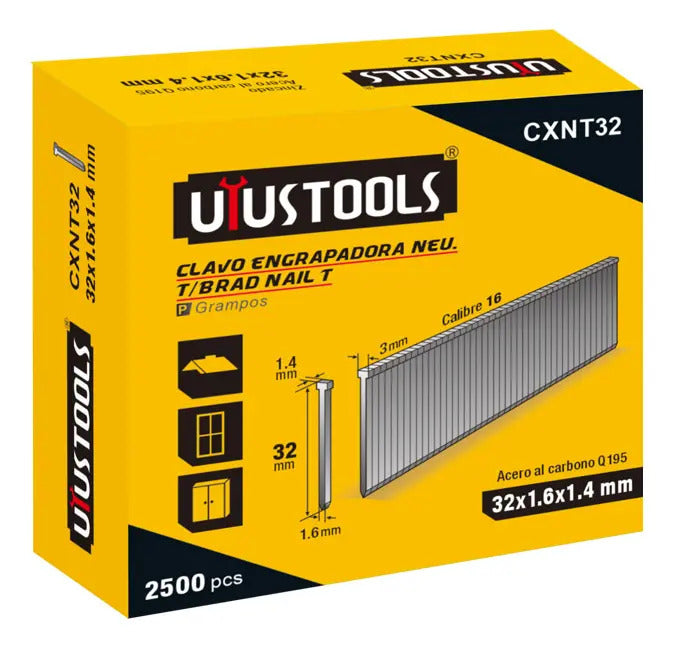 Clavo Engrapadora Neu T/brad Nail T-32mm 2500un/set