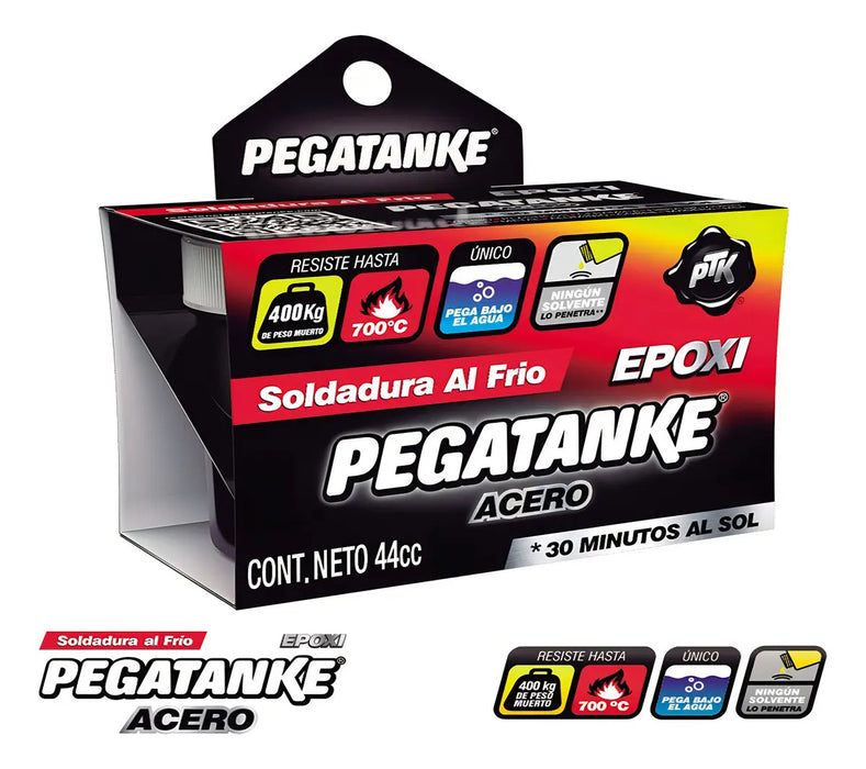 Pegamento Líquido Pegatanke Epoxy Acero Para Reparación Metales Hasta 700°c