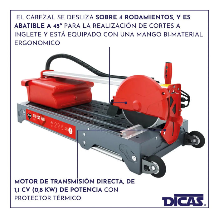 Cortadora Cerámica Porcelanato Eléctrica Rubi 65cm Incluye Disco
