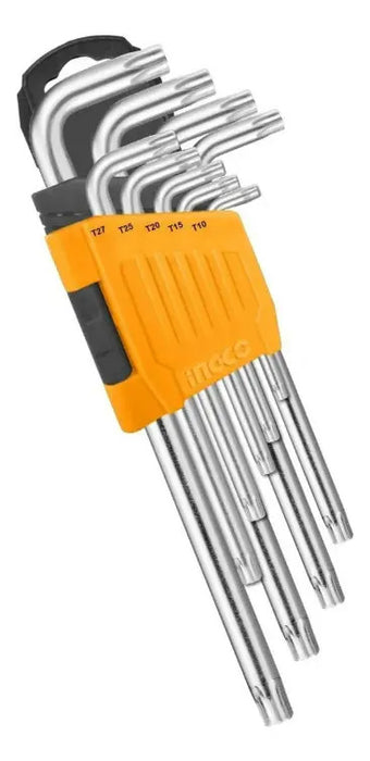 Juego Llaves Allen Estrella Torx 9 Piezas Ingco Hhk13092