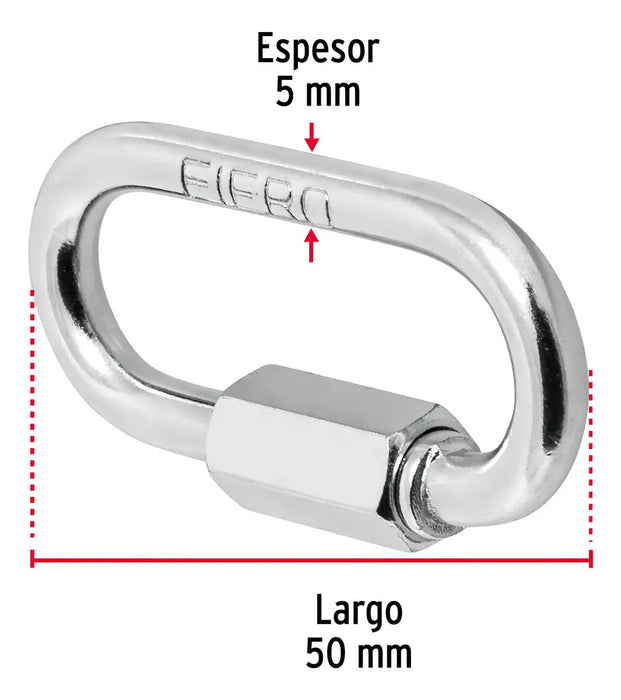 Bandola Acero 3/16'' Seguro Fiero