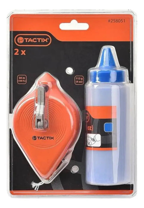 Tira Líneas Tactix 30m Con Carrete Cuerda Albañil