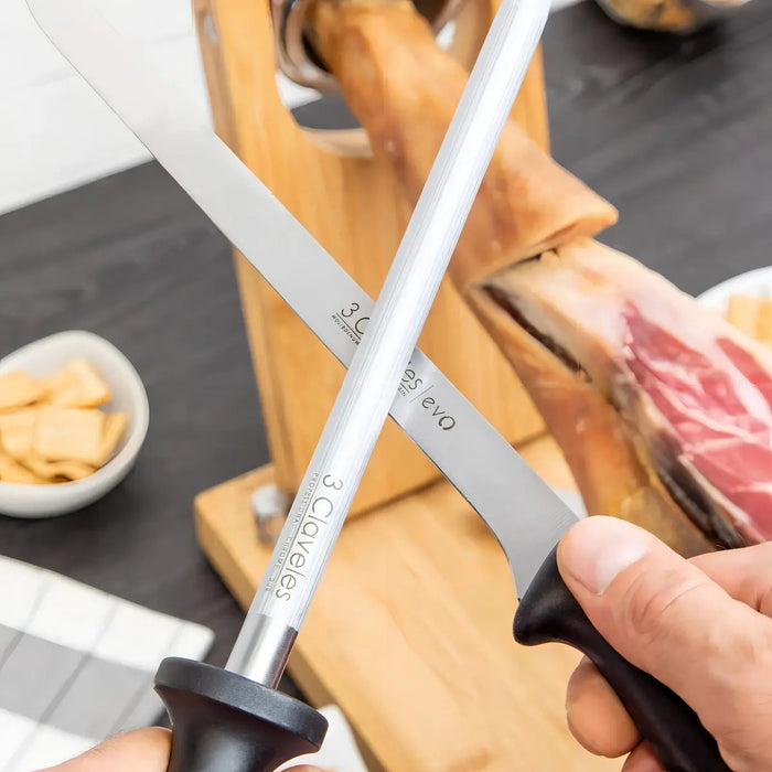 Set de Cuchillos Jamonero y Chaira Evo