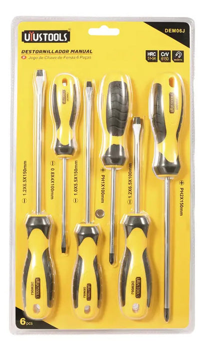 Set De Atornilladores Punta Imantada 6 Pcs