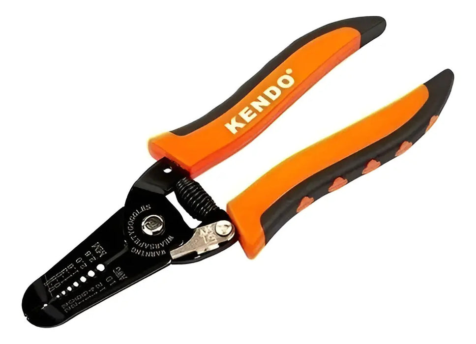 Pelacable Kendo Alicate Manual 165mm 10-22 Awg Naranja Negro