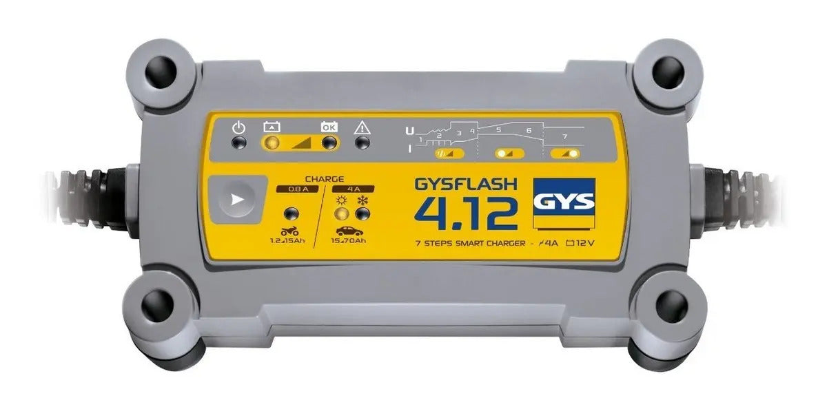 Cargador de Baterías 12V 4A GYS para Motos y Autos