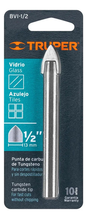 Broca Para Vidrio Y Azulejo 1/2 Truper