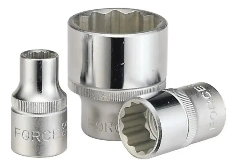 Dados Poligonales 1/2'' 10 a 19mm Force Individuales Sueltos Color 11mm
