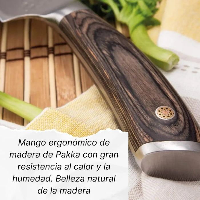 Cuchillo 3 Claveles Sakura Hoja De 20cm Acero Inox Forjada