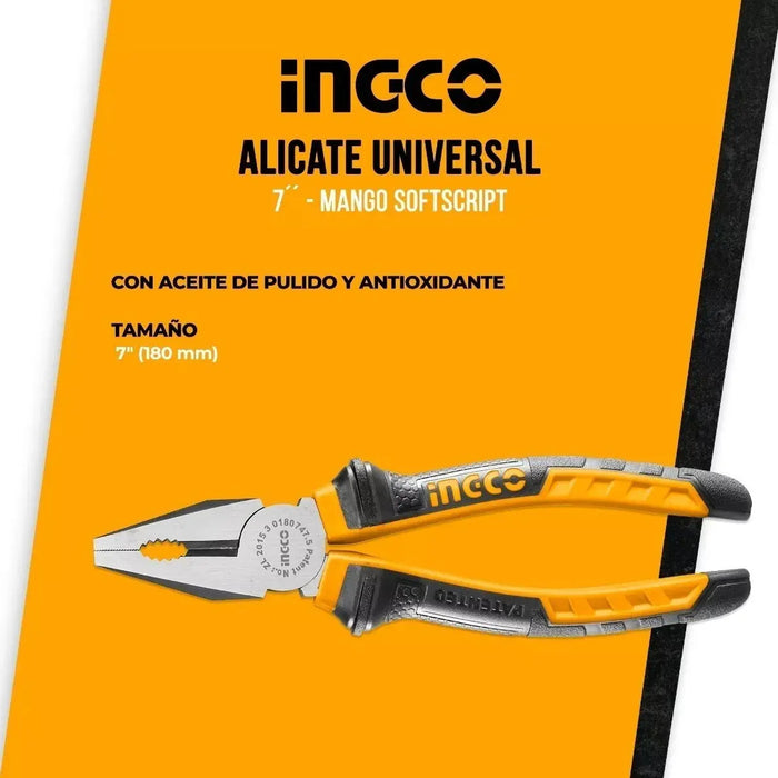 Pinza Universal 7'' 18cm Mango Ergonómico
