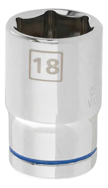 Dado 18mm-1/2" Azul C/colgador Uyustools