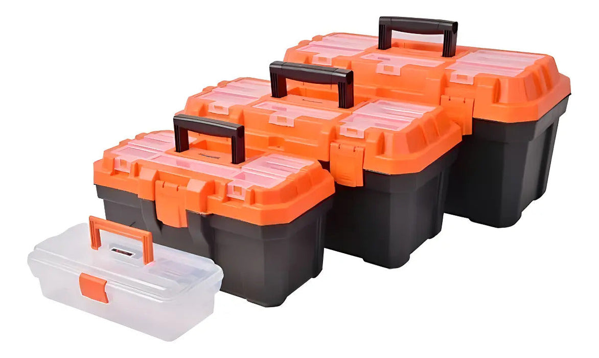 Caja Herramientas Plástica Táctix Juego 4 en 1