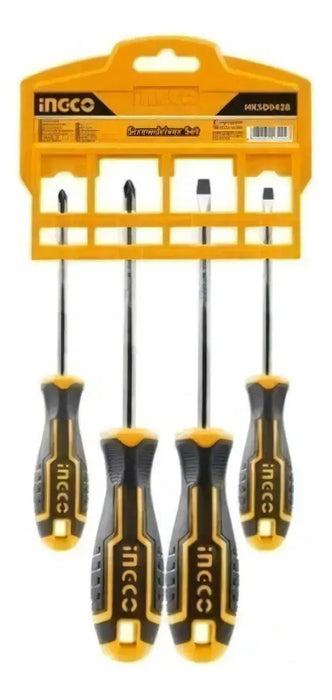Juego Destornilladores 4pcs Paleta Y Cruz Ingco