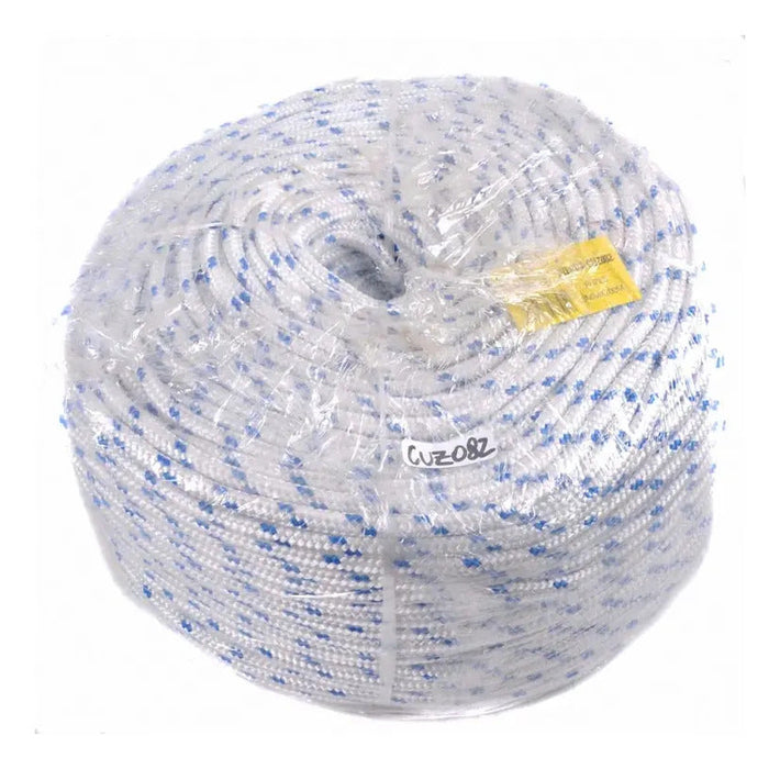 Cuerda Trenzada 16 Hilos Blanco/Azul 8mm X200m