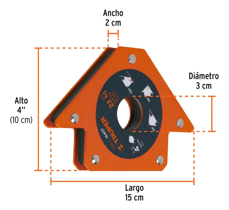 Escuadra Magnética Precisa Para Soldar De 102mm Truper