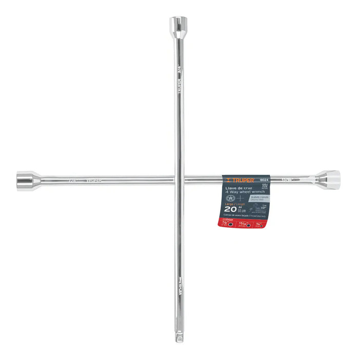 Llave de Cruz 20 Pulgadas con Cuadro de 1/2 Truper