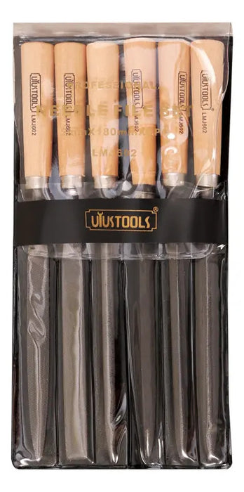 Juego 6 Pcs Lima Fina Mgo Madera Uyustools