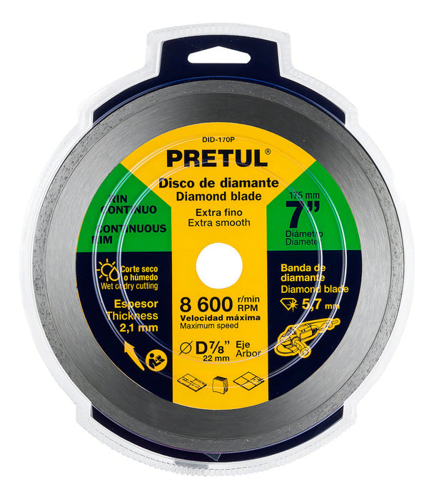 Disco Diamante 7'' Corte Loseta Azulejo Marmol Pretul