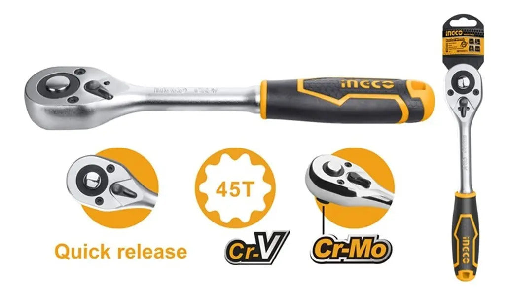 Llave Chicharra Cuadrante 3/8 Pulgadas Ingco