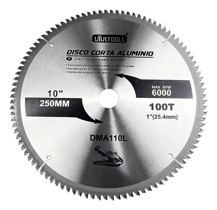 Disco De Sierra 10'' X 100t Para Aluminio Uyustools