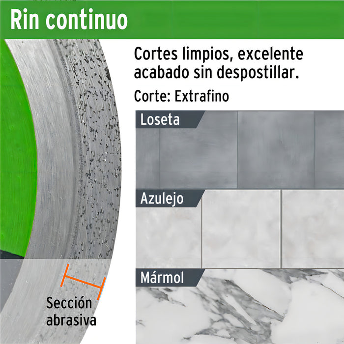 Disco 4.5'' Diamante Azulejo Loseta Piedra Truper