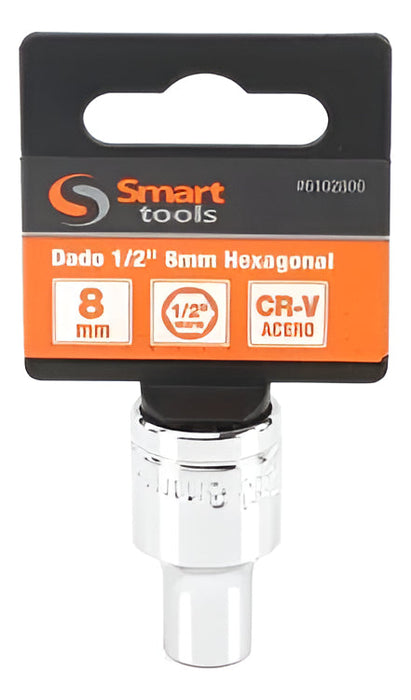 Dado Corto 1/2'' de 8mm Hexagonal - Smart Tools