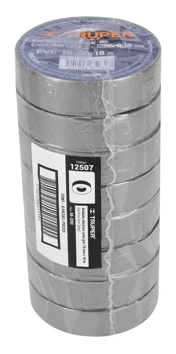 Cinta de Aislar 18m Gris Truper 12507