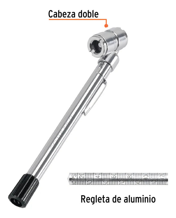Medidor de Presión 160 Psi Cabeza Doble Truper