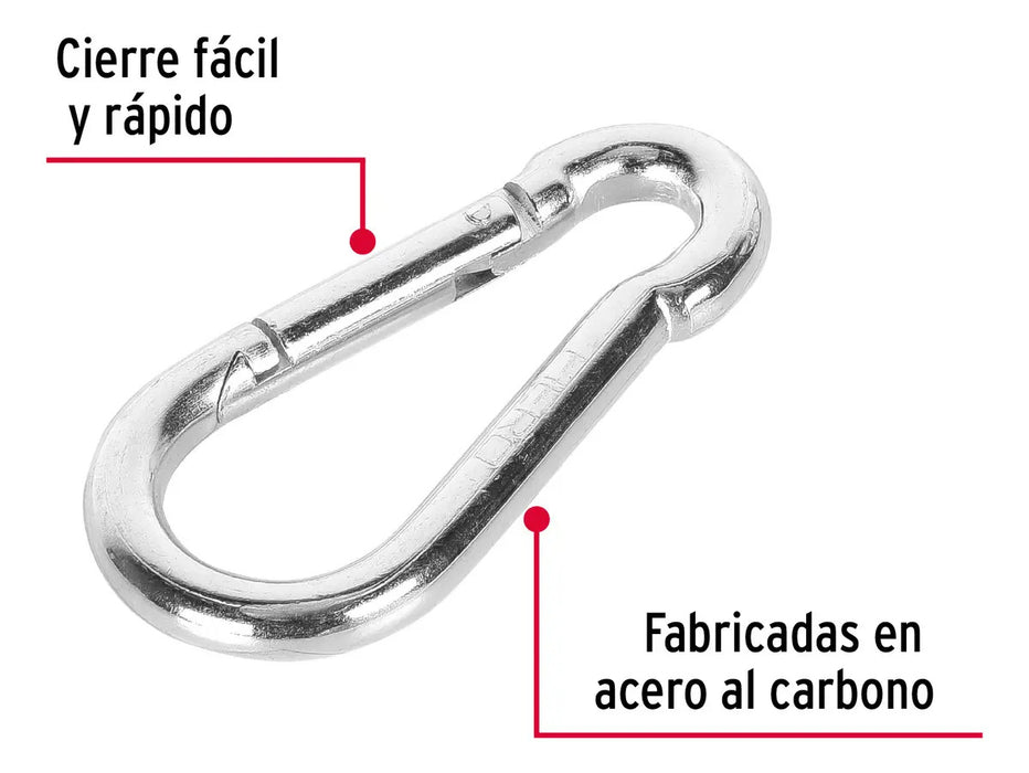 Bandola Mosquetón De Acero 3/8'' Carga 350 Kg