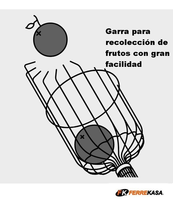 Recolector de Fruta Sin Mango, Polietileno, Negro