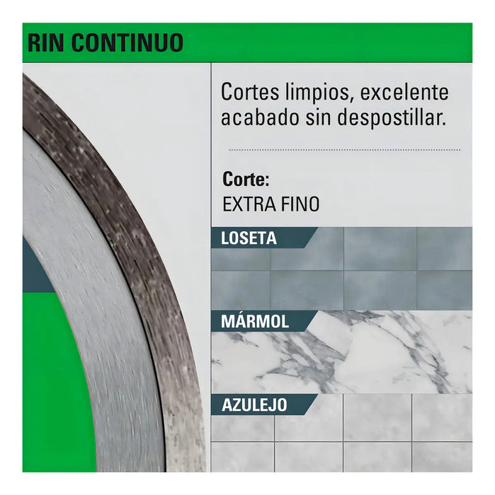 Disco 4.5'' Diamante Corte Loseta Marmol Azulej Pretul