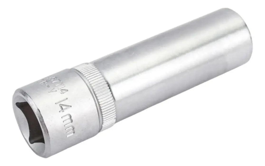Dado Largo 1/2'' 14 Mm Hexagonal Plateado