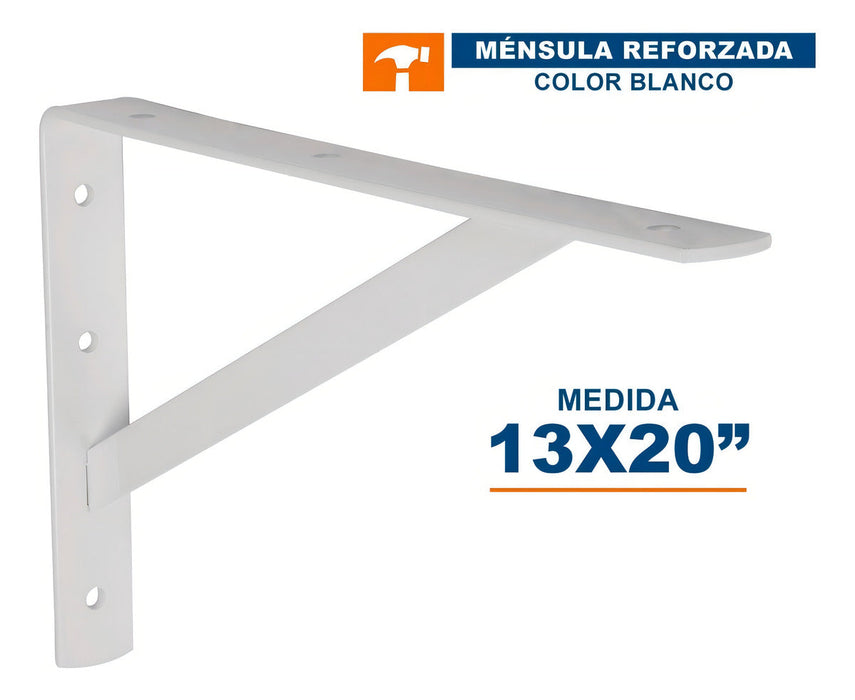 Ménsula Reforzada 13 X 20'' Blanca