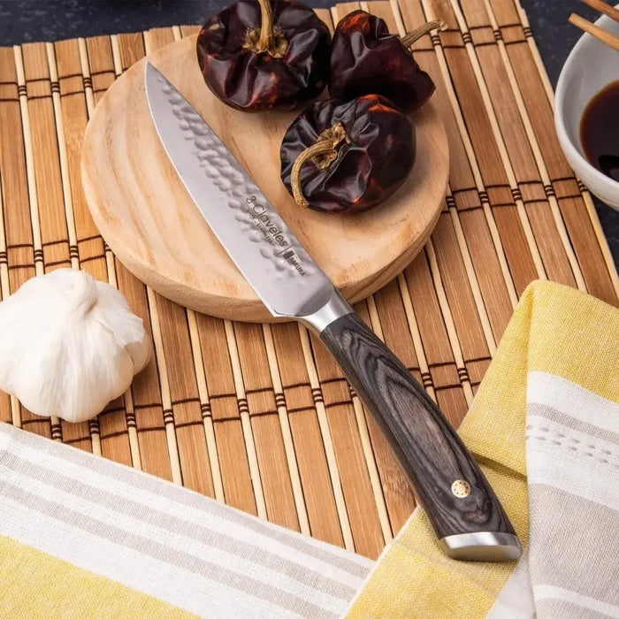 Set 3 Cuchillos Verdura/Cocina/Santoku Sakura 3 Claveles