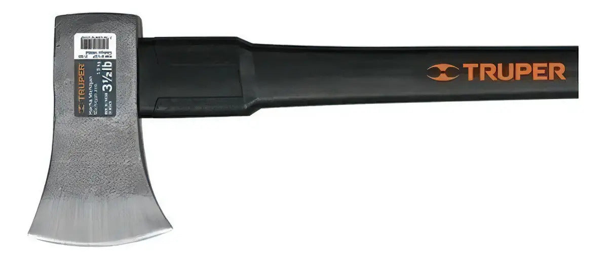 Hacha Acero Michigan 1500 Gr Mango Fibra Y Goma 85cm