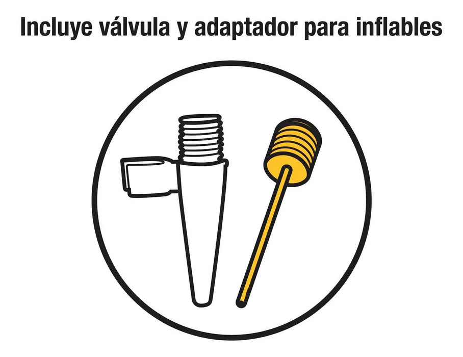 Inflador de Pie con Picos para Bicicletas y Pelotas Truper Azul