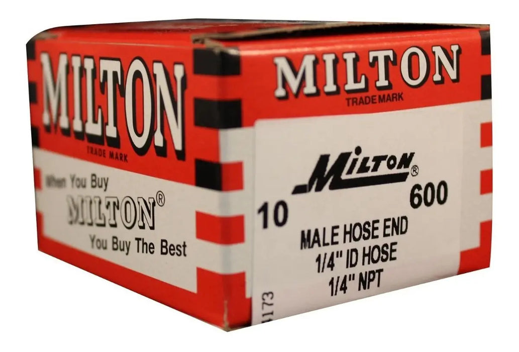 Acople Rápido Macho 1/4'' Npt Latón Milton 600 Dorado