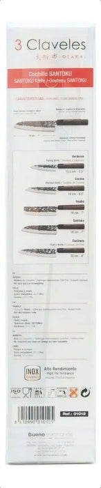 Cuchillo Tres Claveles Santoku Osaka Cocina 18,0 Cms