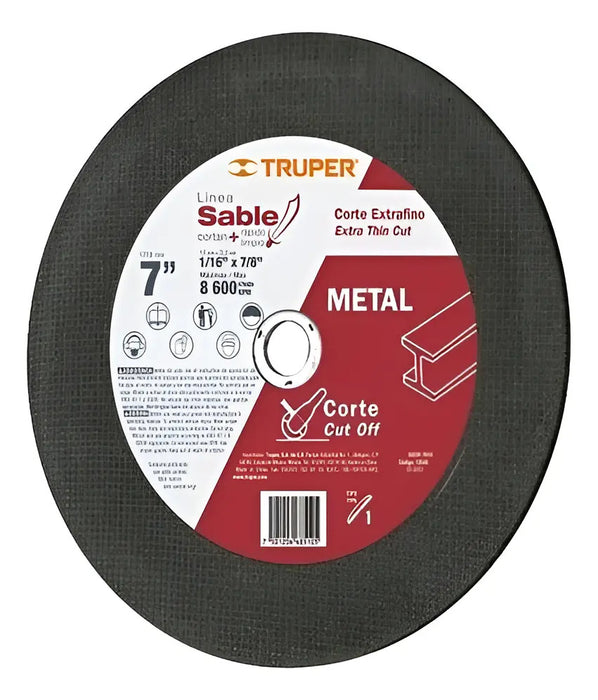Disco Corte Metal 7 Pulgadas 10 Piezas