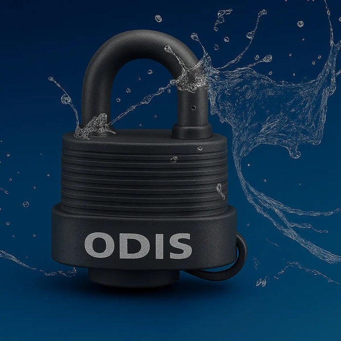 Candado Waterproof Odis 49mm con Llave Negro