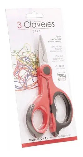 Tijeras Tres Claveles Electricista Acero Inox. 20.32cm