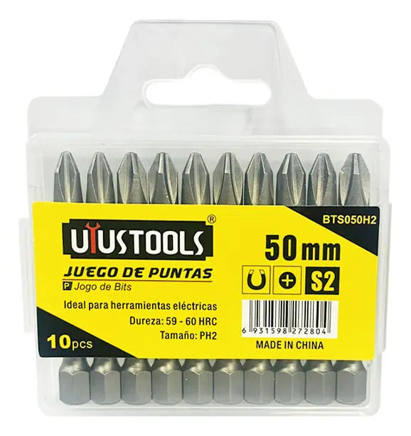 Bits S2 50mm x PH2 x 10un/set Uyustools