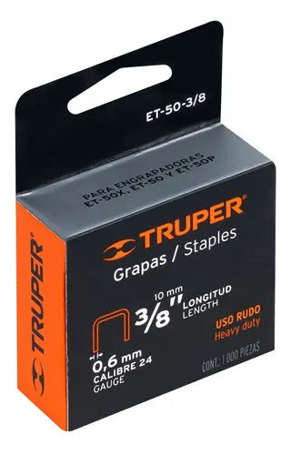 Grapas Truper 10mm 1000 Unidades