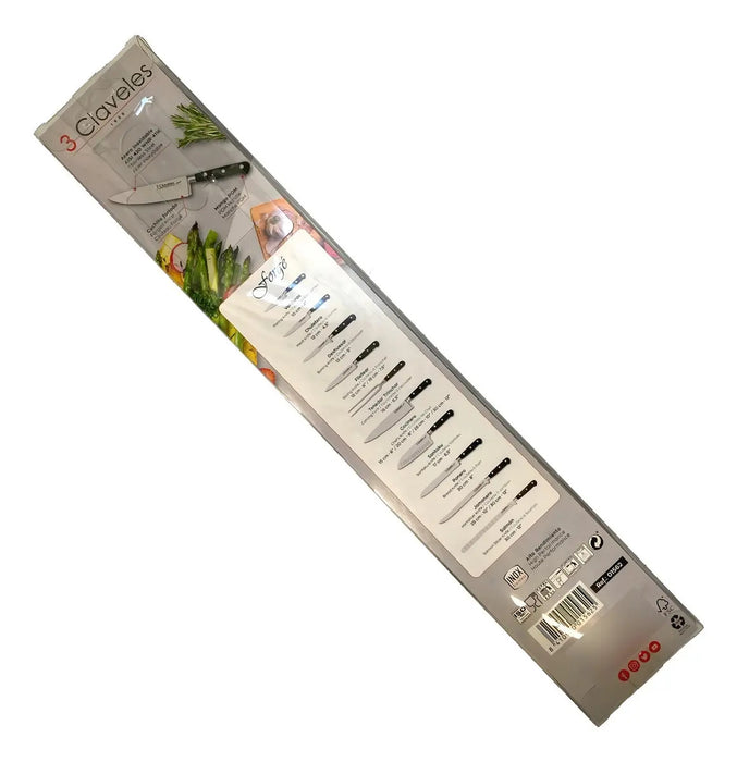 Cuchillo Cocinero Forjado 15cm 3 Claveles Acero Inoxidable Mango Pom