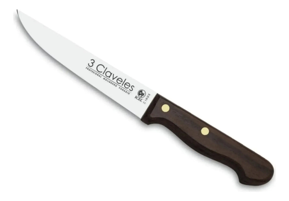 Cuchillo Tres Claveles 1039 Inox Mgo Mad 18cm Cocina